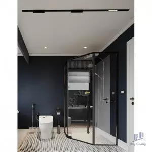 Phòng Tắm Kính Fendi FMV–1X3 Góc Vát Chrome 1.0 Mét