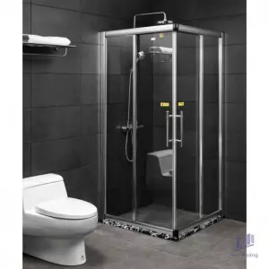 Phòng Tắm Kính Fendi FKG-1X4 Góc Vuông Chrome 1.8 Mét