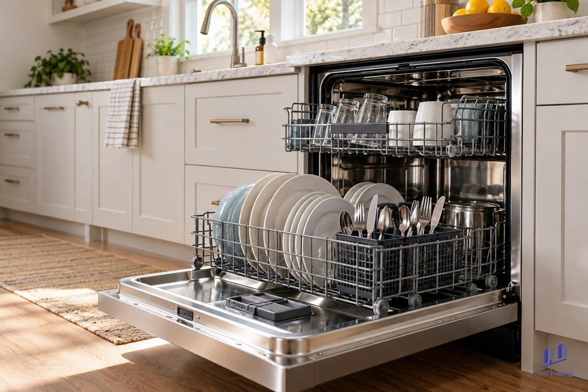 Xếp bát đĩa vào máy rửa bát: kiểm tra gì trước khi chạy?