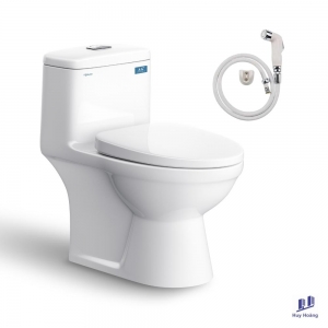 Bồn Cầu Viglacera BL5 Nắp Êm V37 + Vòi Xịt VG826