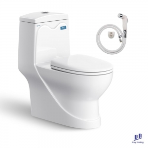 Bồn Cầu Viglacera V38 Nắp Êm V38M + Vòi Xịt VG826