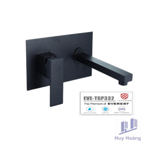 Vòi Lavabo Âm Tường Mạ Niken Đen EVE-TGP332