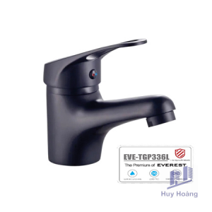 Vòi Lavabo Mạ Niken Đen EVEREST EVE-TGP336L