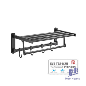 Kệ Khăn Mạ Niken Đen EVEREST EVE-TGP1125