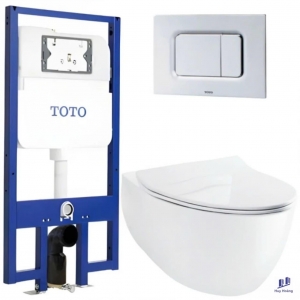 Bồn Cầu TOTO CW812RA/TC600VS/WH172A/MB170P#SS Treo Tường