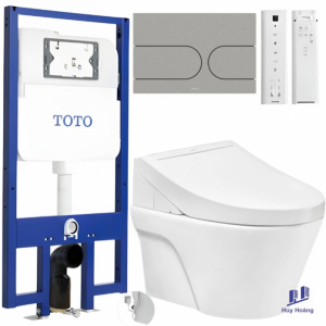 Bồn Cầu TOTO CW822RA/TCF24410AAA/WH172A/MB175M#SS Nắp Điện Tử Treo Tường