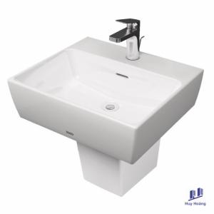 Chậu Rửa Mặt Lavabo TOTO LHT328C#XW Chữ Nhật Treo Tường Chân Ngắn