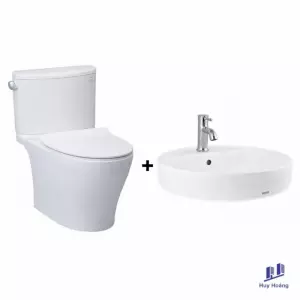 COMBO12B TOTO Bộ Bồn Cầu CS767RT8#XW + Lavabo LT700CTR#XW