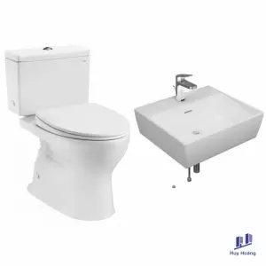 COMBO4NEW TOTO Bộ Bồn Cầu CS302DT10#W + Lavabo LT328C#XW Treo Tường