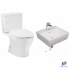 combo5new-toto-bo-bon-cau-cs326dt10xw-lavabo-lt328cxw-treo-tuong - ảnh nhỏ  1