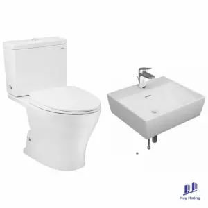 COMBO5NEW TOTO Bộ Bồn Cầu CS326DT10#XW + Lavabo LT328C#XW Treo Tường