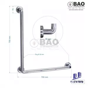 Tay vịn phòng tắm Inox BẢO TV7070