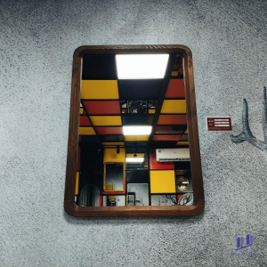 Gương Khung Gỗ Màu Cream GLS F48R30 50 x 70 cm