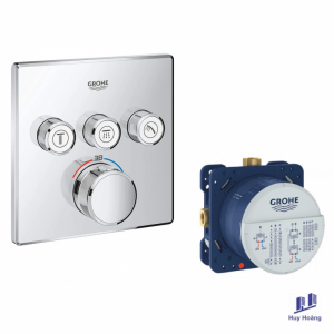 Bộ Trộn Âm Ổn Nhiệt Grohe SmartControl 29126000 + 35600000 Gắn Tường