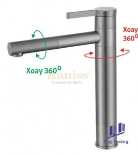 Vòi lavabo nóng lạnh Kaniss KS-3255KC