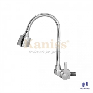 Vòi chén lạnh âm tường cần mềm Kaniss KS-2343
