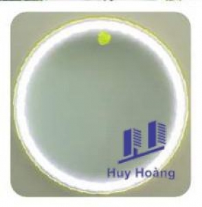 Gương tròn LED khung nhôm Đình Quốc DQ 7775 70 × 70 cm