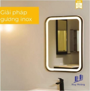Gương LED khung inox Đình Quốc DQ 99905 80 × 100 cm