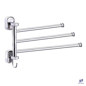 Móc áo 3 chia nắp ovan Inox 304 Tovashu S3V