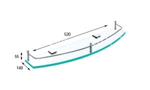 Kệ kiếng bầu 1 thanh pass vuông inox 304 Tovashu K1
