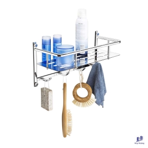 Kệ inox tấm dài đơn có móc inox 304 Tovashu MTD1