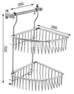 Kệ Lưới Góc 2 Tầng Treo Tovashu