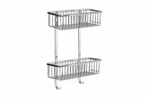 Khay lưới phòng tắm 2 tầng có móc treo – SBH BLIRO