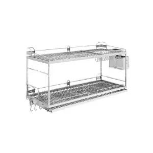 Kệ chén inox 2 tầng treo tường 700mm – S2L7T BLIRO