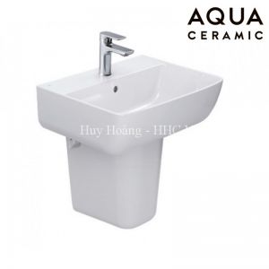Lavabo Inax AL-312V/L-298VC (AL312V/L298VC) Treo Tường Chân Ngắn Aqua Ceramic