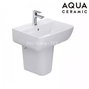 Lavabo Inax AL-312V/L-298VC Treo Tường Chân Ngắn Aqua Ceramic