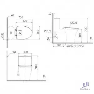 Combo Caesar Trọn Bộ CD1395 + BS310CW + B060CU + S063C
