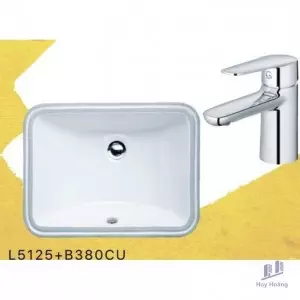 Combo Caesar Lavabo Và Vòi Nóng Lạnh L5125 + B380CU