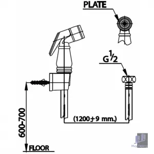 Vòi Xịt Toilet COTTO CT996H#WH(HM)