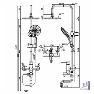Sen Cây COTTO CT5101W Nóng Lạnh Tay Sen 3 Chức Năng