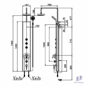 Sen Thuyền COTTO CT841N Nóng Lạnh Tay Sen 3 Chức Năng