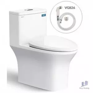 Bồn Cầu Viglacera Fansipan V72 (V700) Nắp Êm + Vòi Xịt VG826