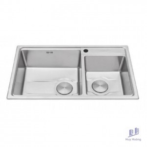 Chậu Rửa Chén Malloca MS5082W Inox 304 2 Hộc Vuông