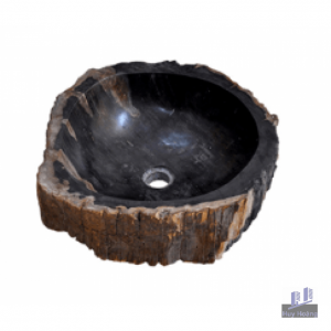 Chậu Lavabo Gỗ Hóa Thạch Kanly WDM02I Đặt Bàn 400x150 mm