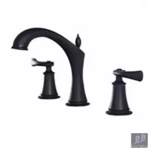 Vòi Lavabo 3 Lỗ Kanly GCB02B Nóng Lạnh Bằng Đồng Màu Đen