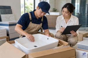 Nhận thiết bị vệ sinh và gạch ốp lát: cần kiểm tra gì khi giao hàng?