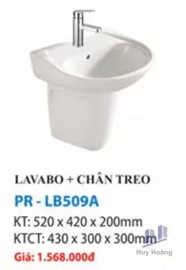 Chậu Lavabo + chân treo Proxia PR-LB509A